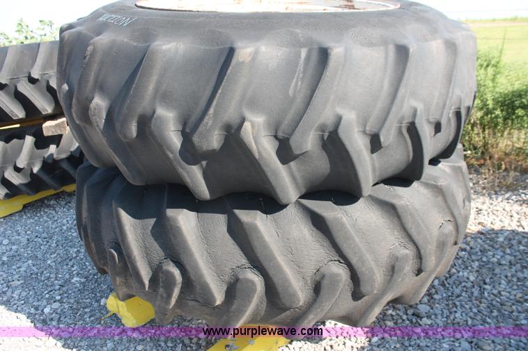 image for item H8175 (2) Firestone 18.4-38 dual tires and wheels