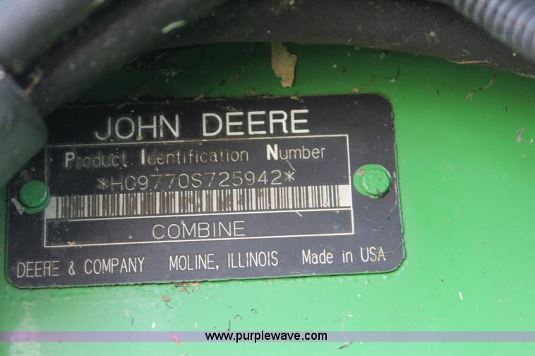 image for item J5808 2008 John Deere 9770 STS combine