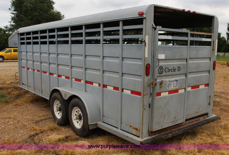 image for item K1006 1999 Circle D livestock trailer