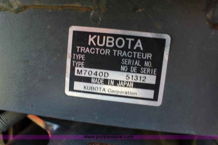 image for item K1014 2006 Kubota M7040 tractor