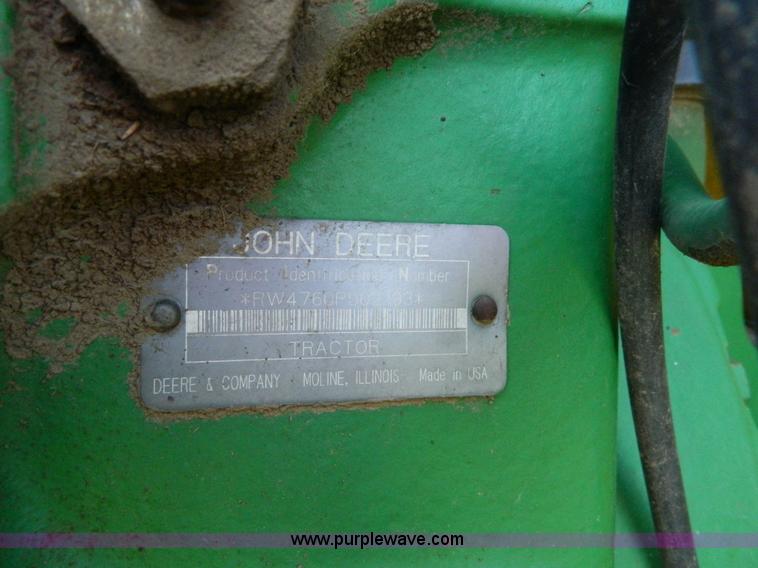 image for item K8153 1992 John Deere 4760 MFWD tractor