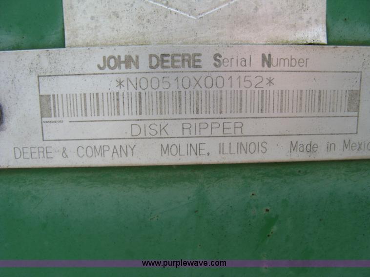 image for item K8731 John Deere 510 disk ripper
