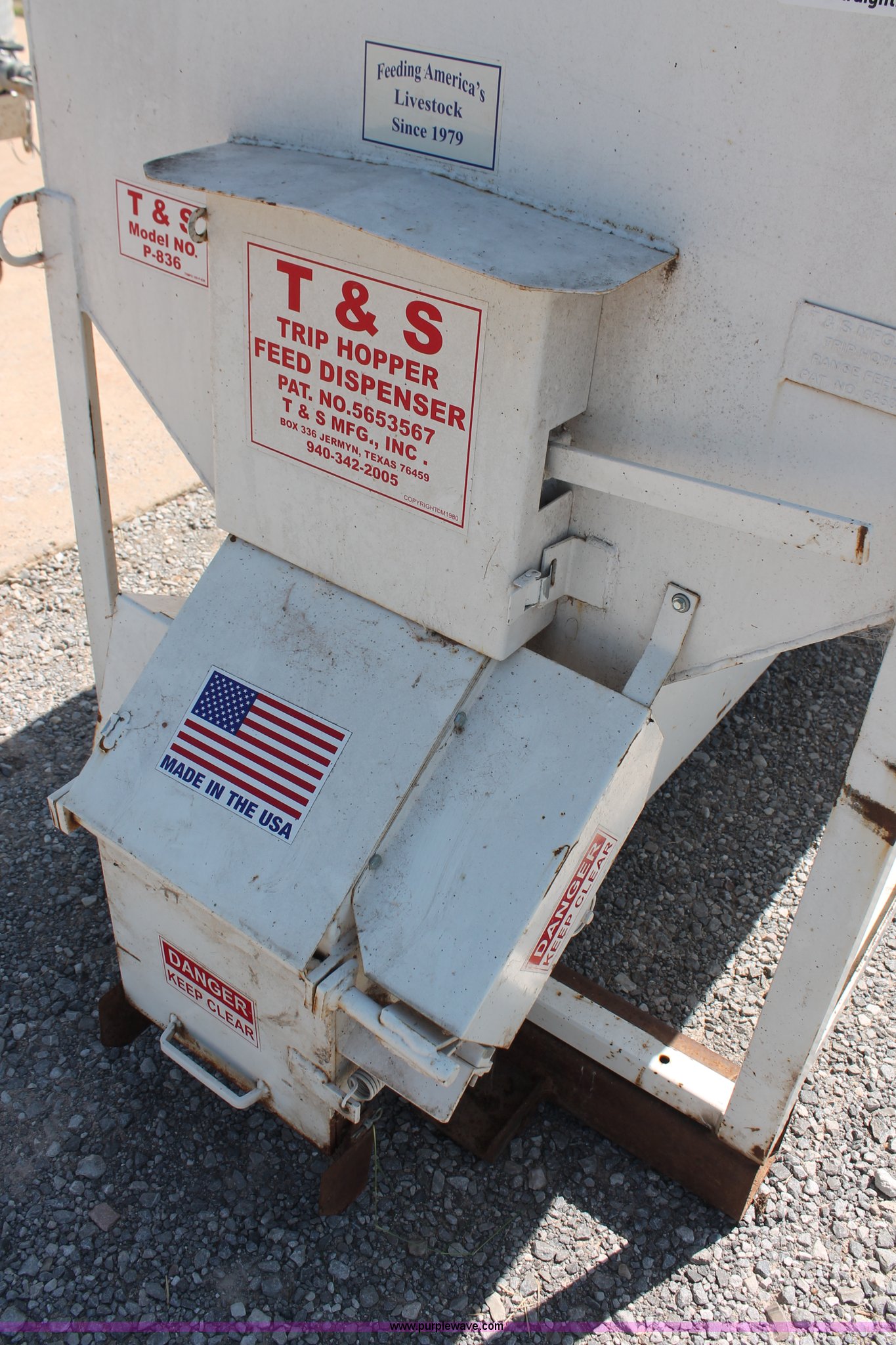 T&S P836 trip hopper feed dispenser in Pocasset, OK Item H8193 sold