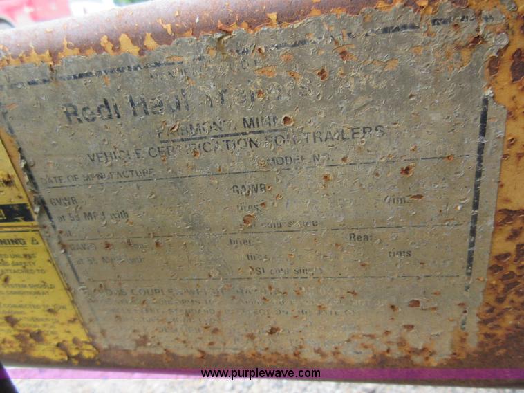 image for item AO9086 1997 Redi Haul equipment trailer