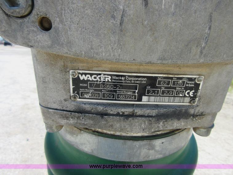 image for item AZ9054 2006 Wacker BS60-2I plate compactor