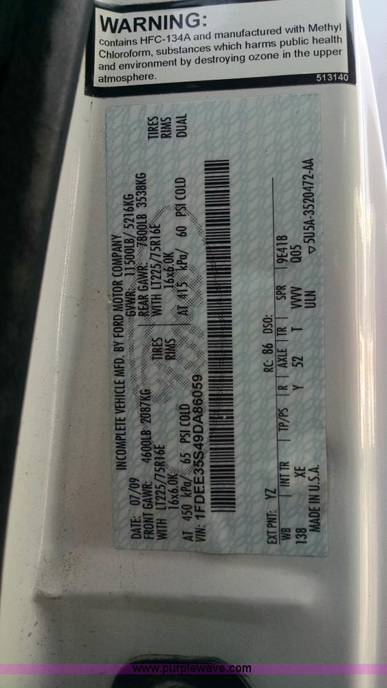 image for item BK9713 2009 Ford E350 Super Duty van