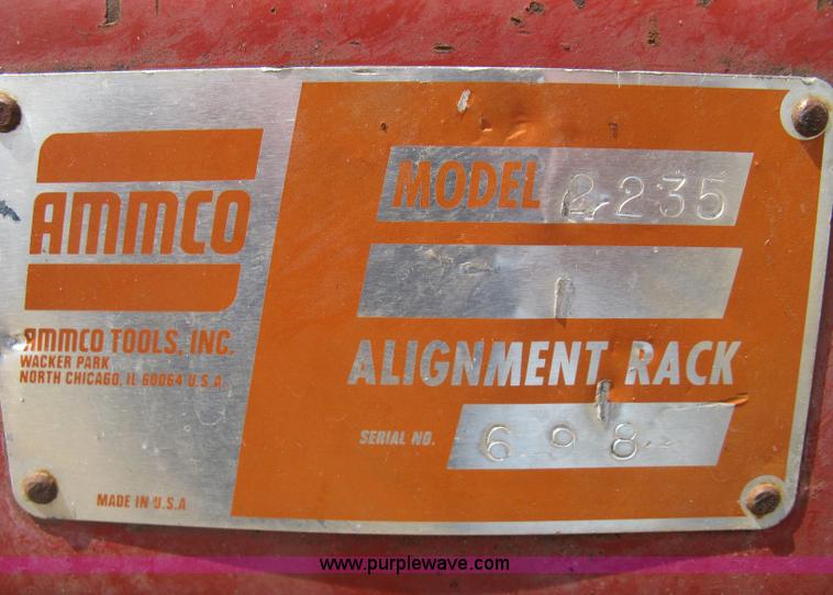 image for item BR9621 Ammco alignment rack