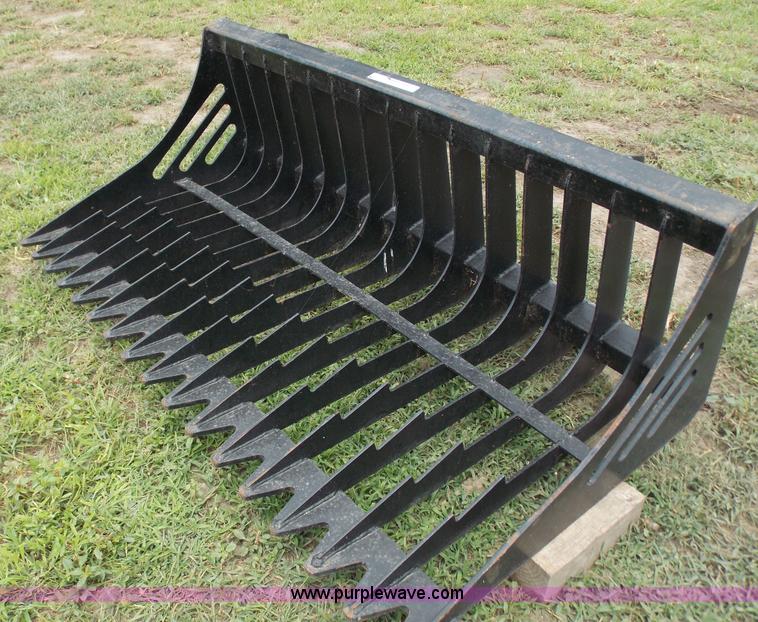 Skid steer rock bucket in Beloit, KS Item BT9241 sold Purple Wave