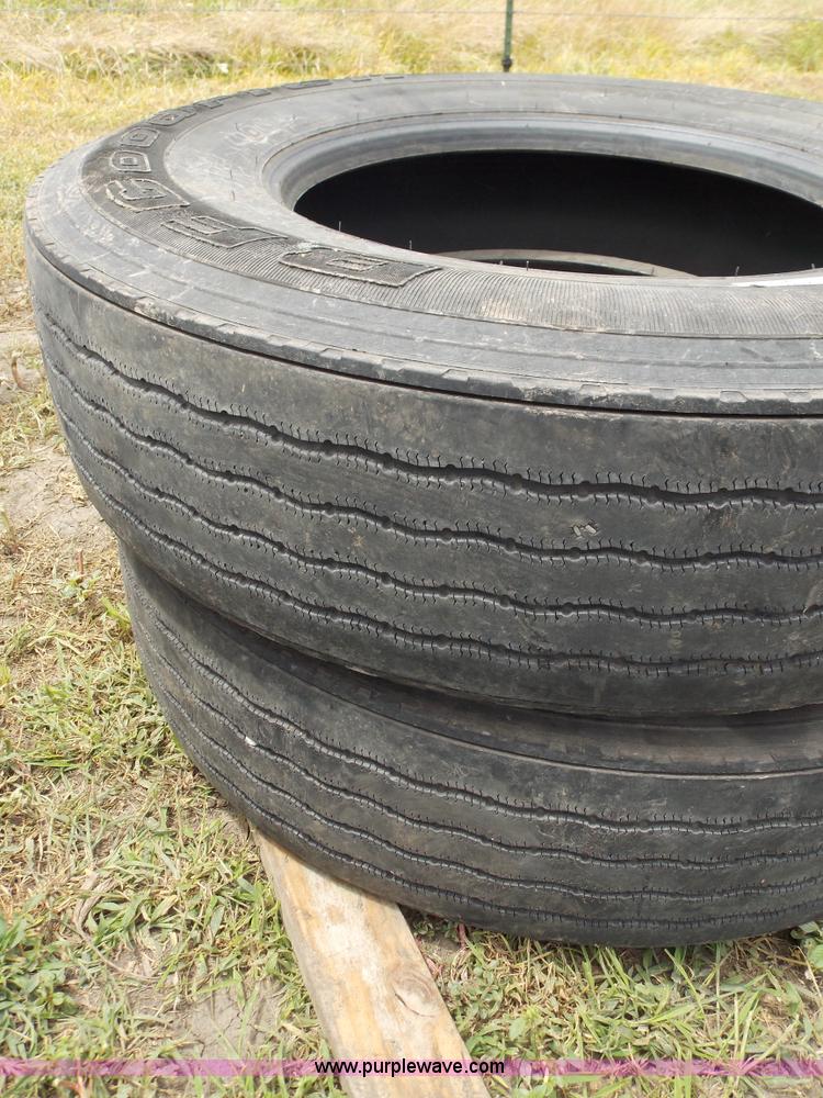 (2) BF Goodrich ST244 11R22.5 tires in Beloit, KS Item BT9247 sold