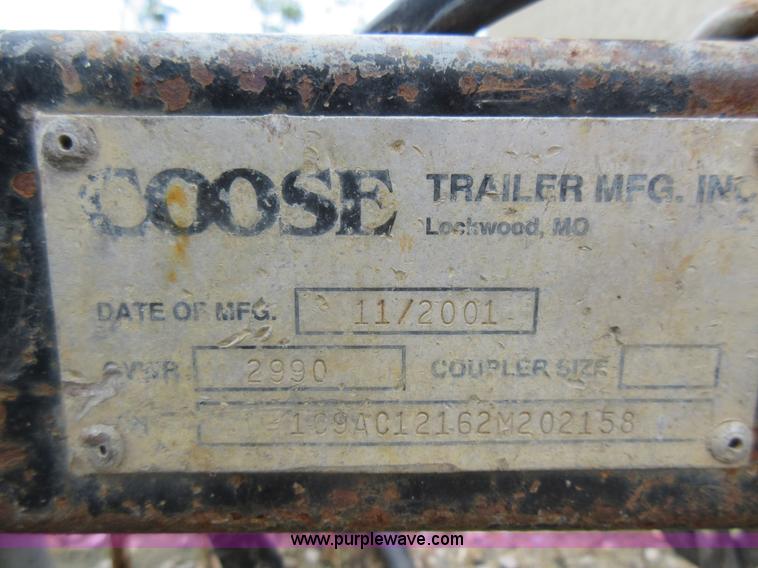 image for item I2809 2002 Coose enclosed cargo trailer