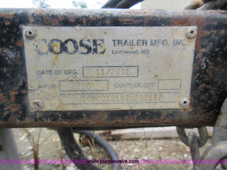 image for item I2809 2002 Coose enclosed cargo trailer