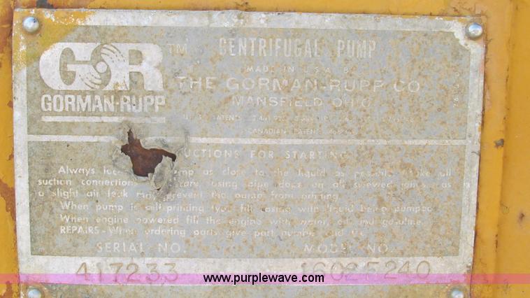 image for item J8570 Gorman Rupp 16025240 centrifugal pump