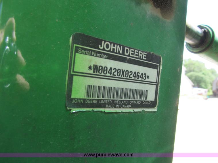 image for item K5748 2003 John Deere 4210 MFWD tractor