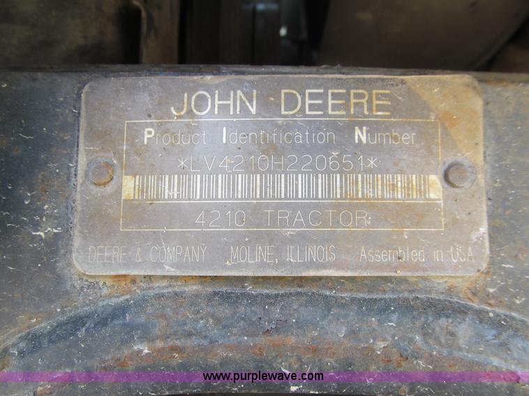 image for item K5748 2003 John Deere 4210 MFWD tractor