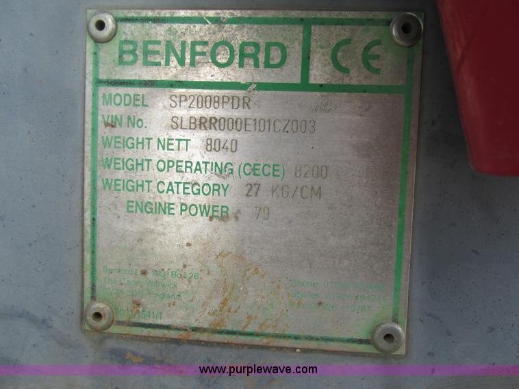 image for item BS9119 Terex SP2008PDR single drum vibratory compactor