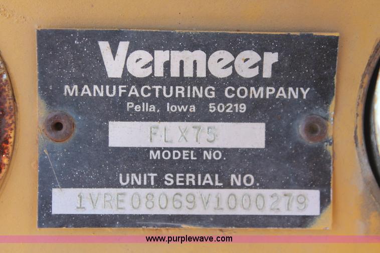 image for item H8195 1995 Vermeer Flex Track 75 cable plow