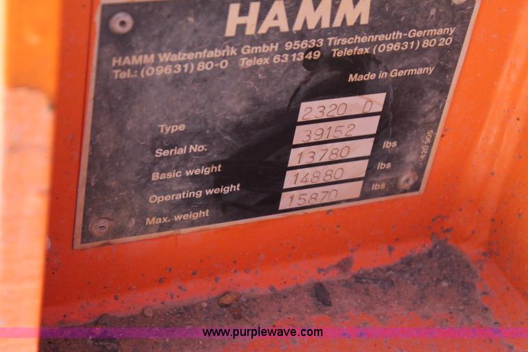 image for item I1526 Hamm 2320A single drum compactor