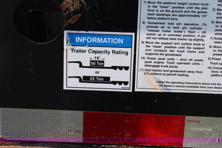 image for item I1590 2007 Etnyre Blackhawk lowboy trailer