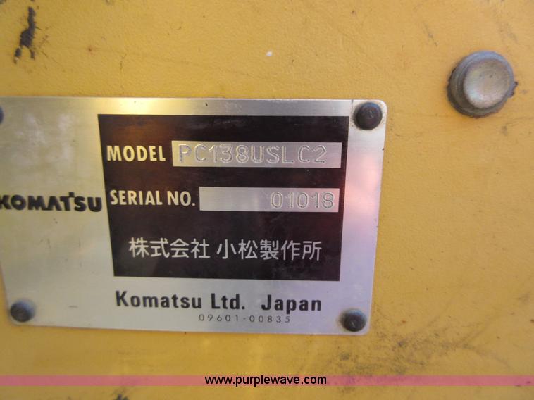 image for item I2036 2003 Komatsu PC138U SLC-2 excavator