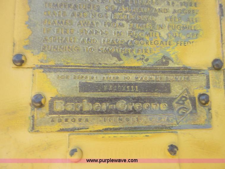 image for item I2057 Barber Greene portable asphalt plant