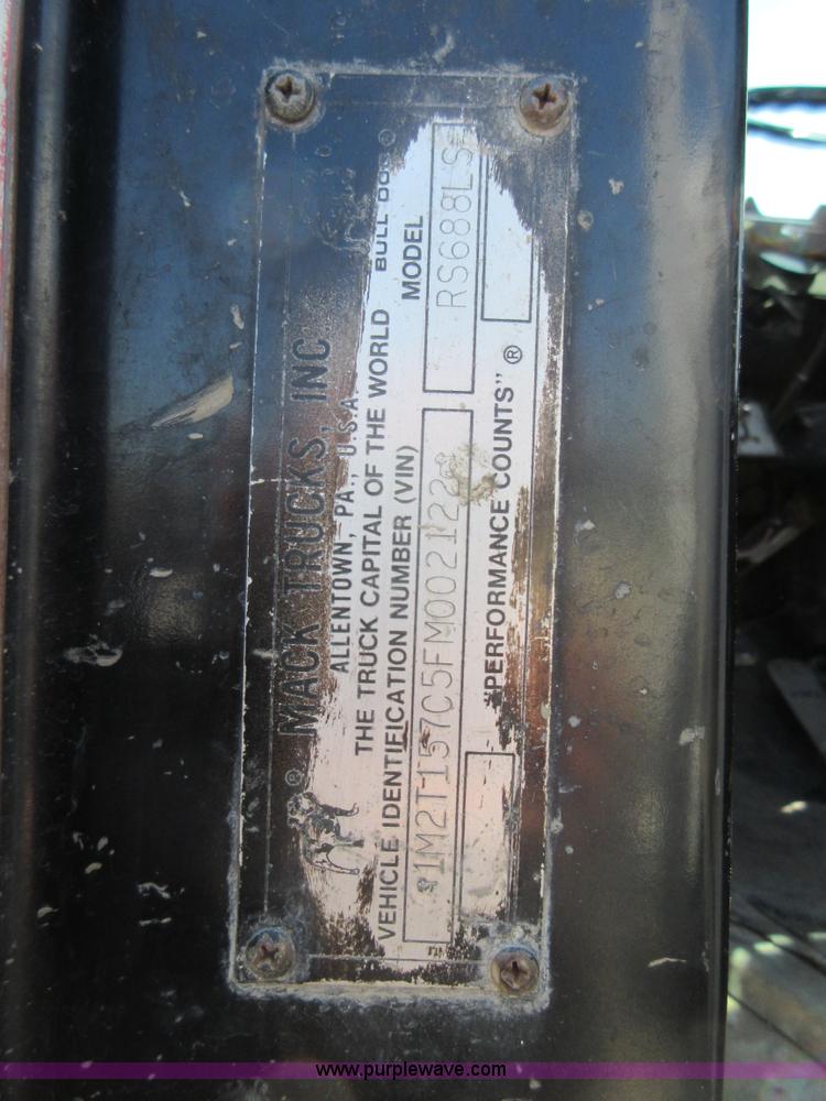 image for item I2062 1985 Mack RS688L mixer truck