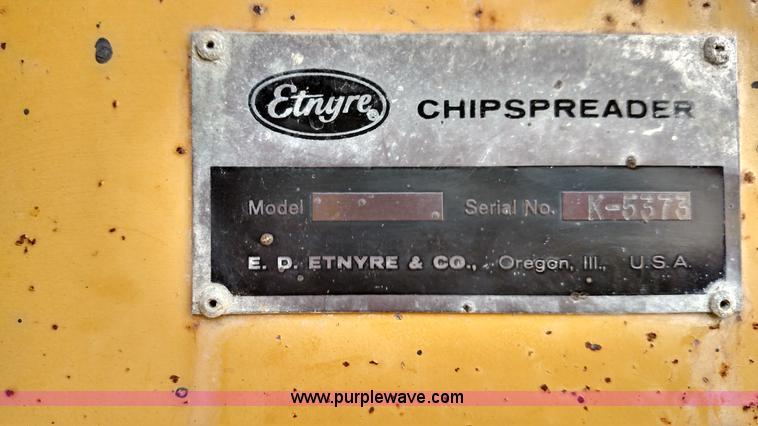 image for item K1019 Etnyre chip spreader
