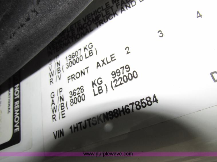 image for item K2178 2008 International DuraStar 4300 sweeper truck