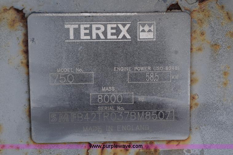 image for item K6183 2003 Terex 750 backhoe