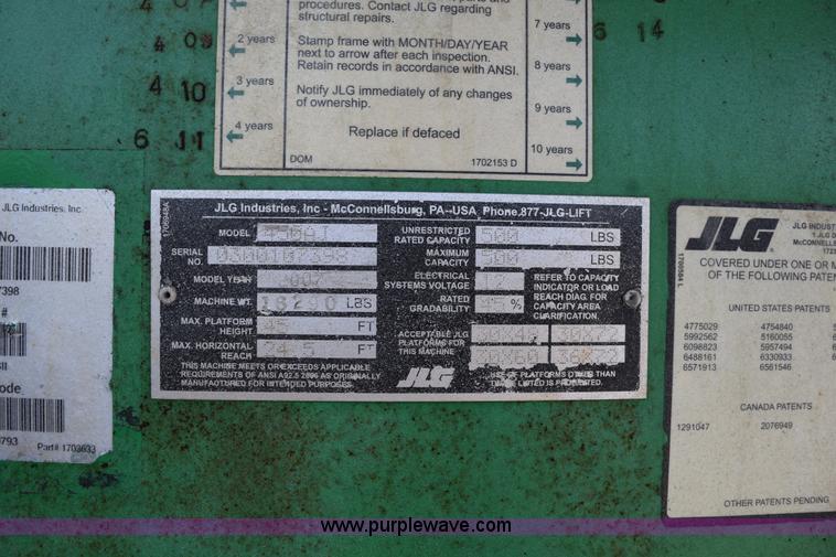 image for item K6184 2007 JLG 450AJ boom lift