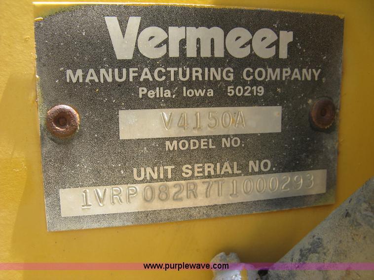 image for item K8705 1996 Vermeer 4150A trencher