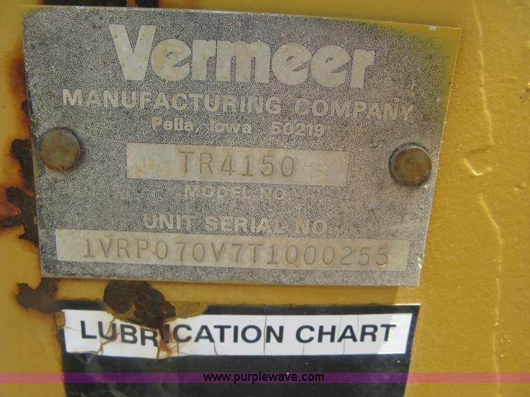 image for item K8705 1996 Vermeer 4150A trencher
