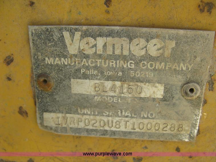 image for item K8705 1996 Vermeer 4150A trencher