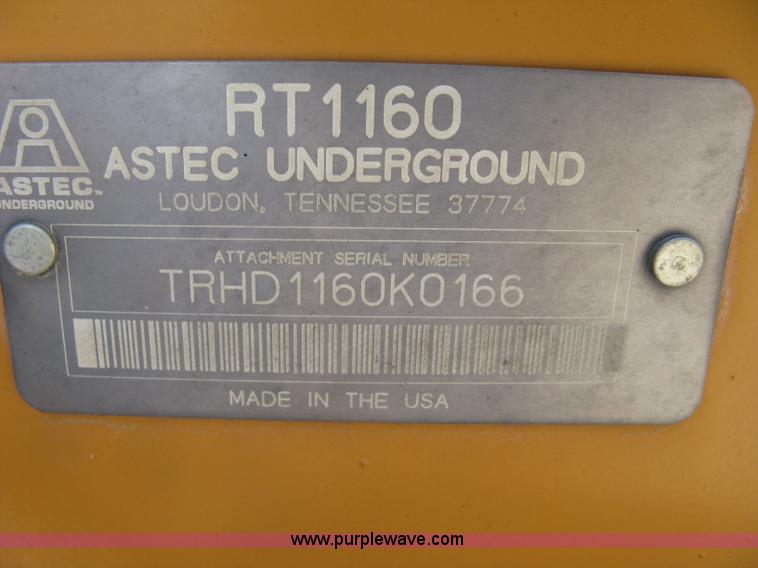 image for item K8707 Astec RT1160 trencher
