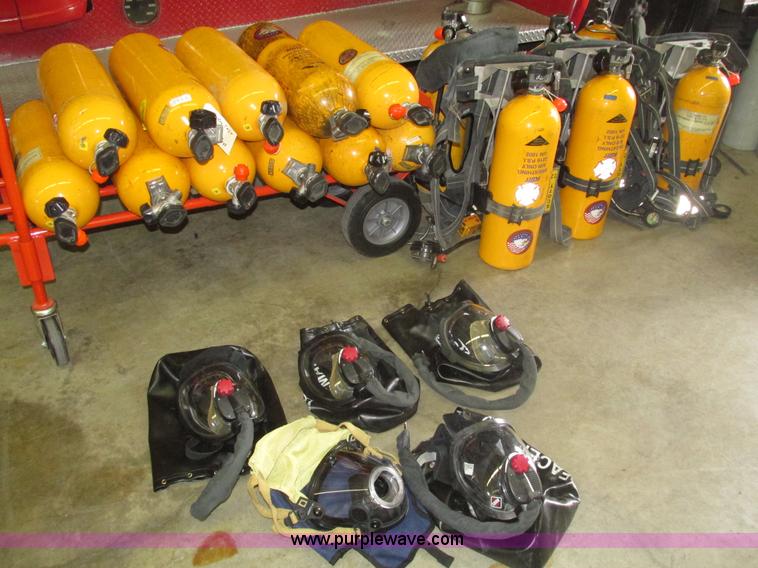 image for item AV9147 (6) Scott SCBA backpacks with tanks