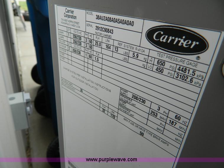 image for item BJ9059 Carrier High Efficiency Puron R-410A condensing unit