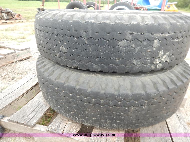 image for item BO9840 (2) Goodyear 10.00-20 tires