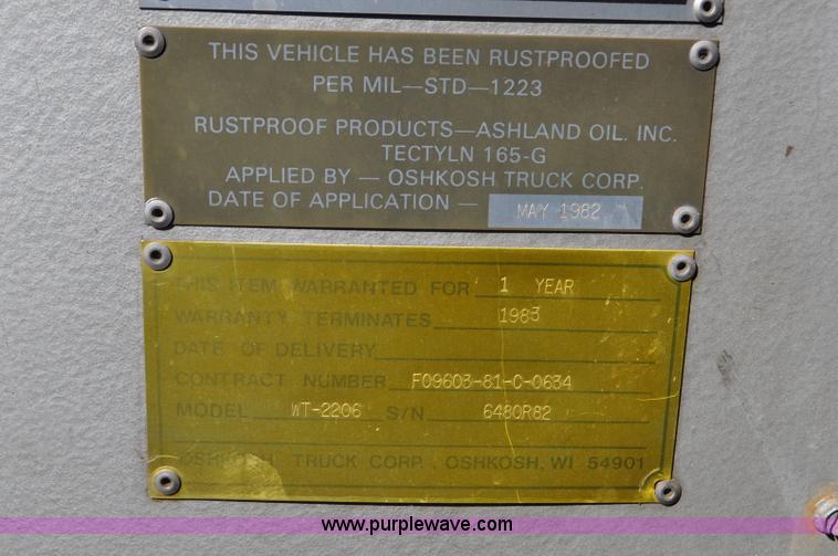 image for item F2491 1982 Oshkosh WT2206 remanufactured dump truck