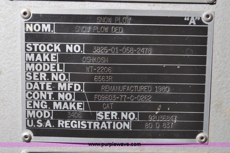 image for item F2492 1980 Oshkosh WT2206 remanufactured dump truck