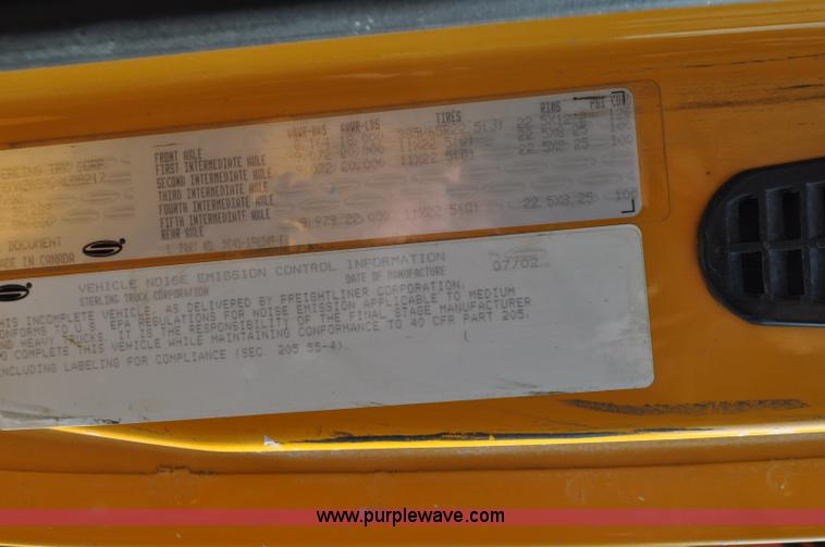 image for item F2498 2003 Sterling LT9500 flatbed truck