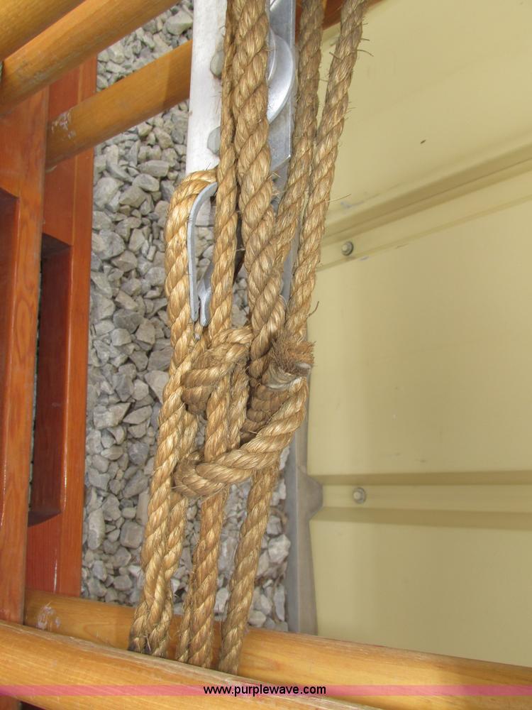 image for item H4518 35' three section wood extension ladder