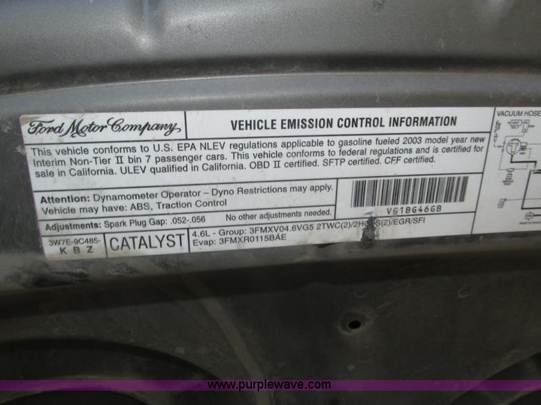 image for item H4533 2003 Ford Crown Victoria Police Interceptor