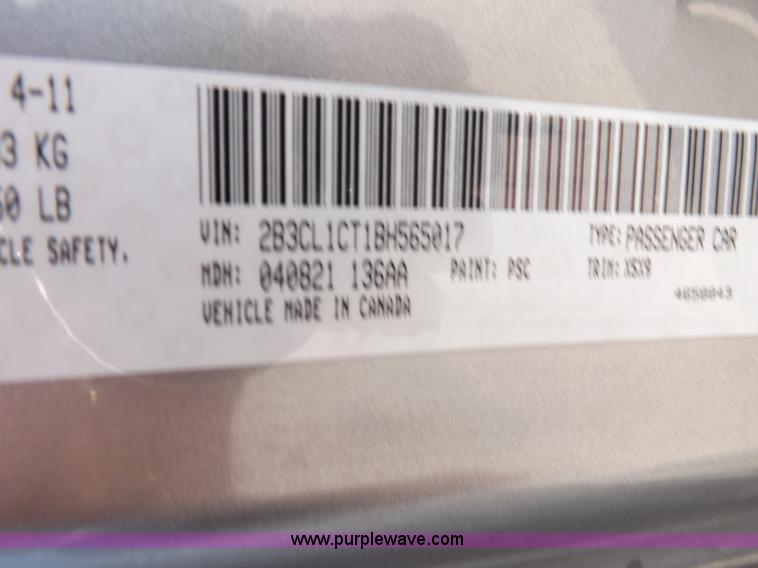 image for item J6870 2011 Dodge Charger Police