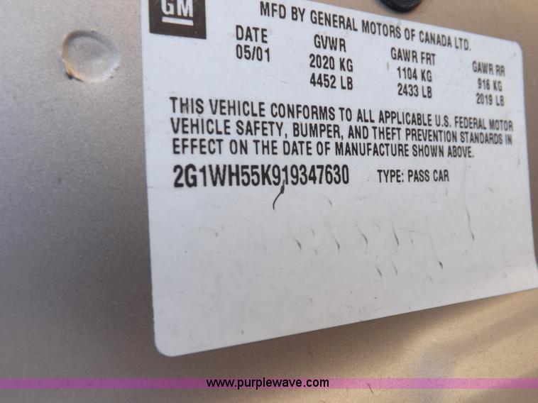 image for item J6928 2001 Chevrolet Impala LS