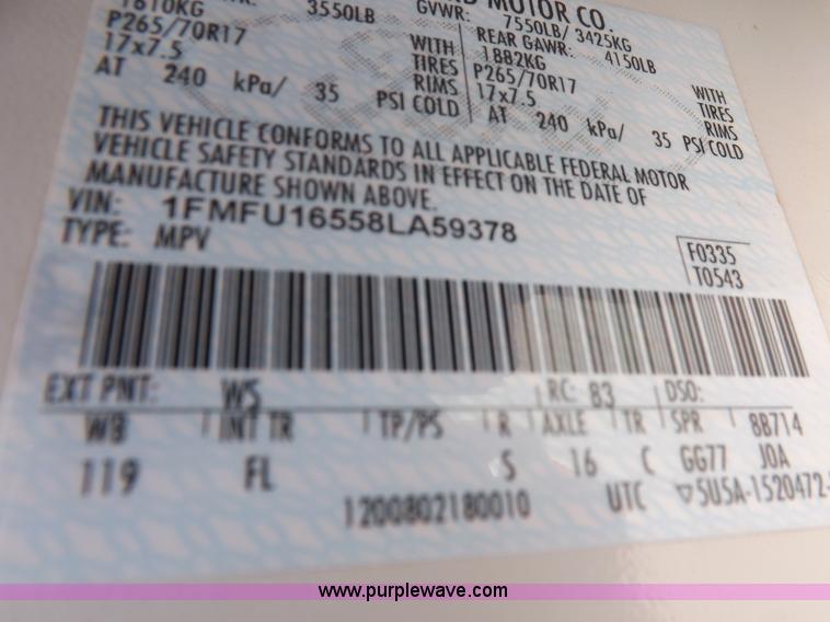 image for item J6987 2008 Ford Expedition XLT SUV