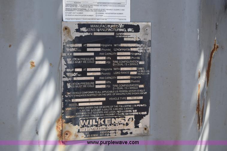 image for item J7926 2006 Wilkens  walking floor trailer