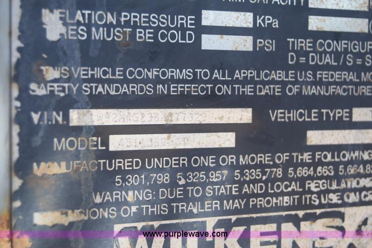 image for item J7926 2006 Wilkens  walking floor trailer