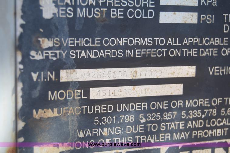 image for item J7926 2006 Wilkens  walking floor trailer