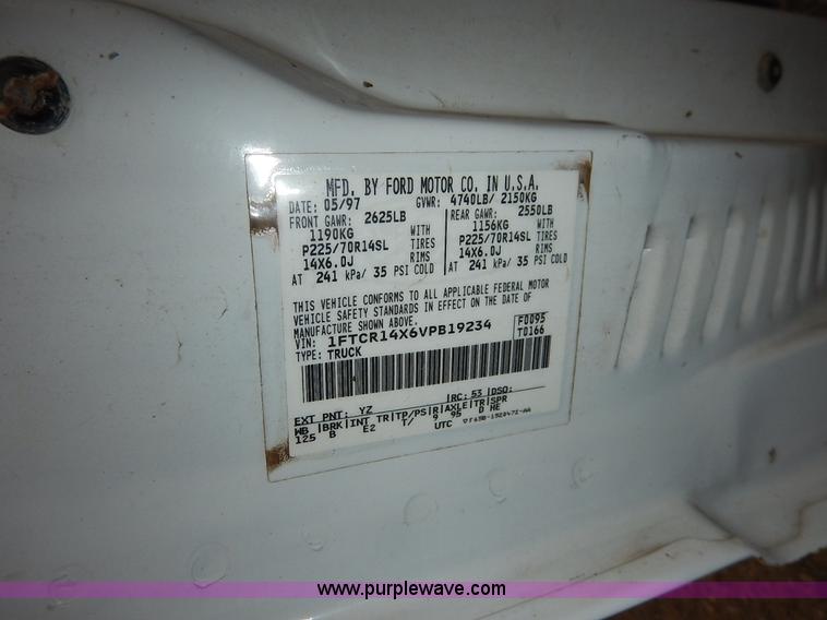 image for item K1527 1997 Ford Ranger XLT SuperCab pickup truck