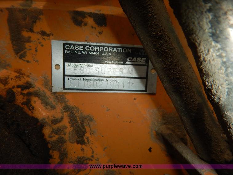 image for item K1547 2001 Case 580 Super M backhoe