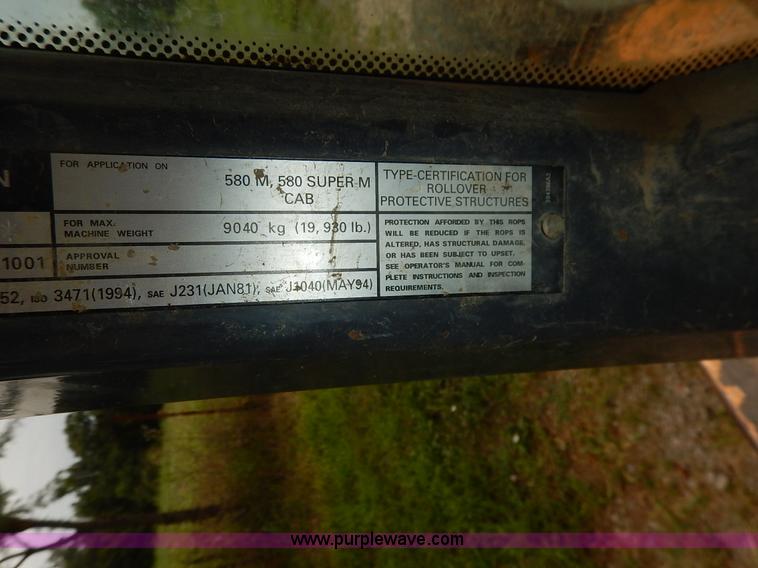 image for item K1547 2001 Case 580 Super M backhoe